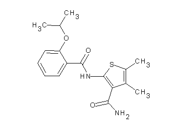 2-[(2-isopropoxybenzoyl)amino]-4,5-dimethyl-3-thiophenecarboxamide