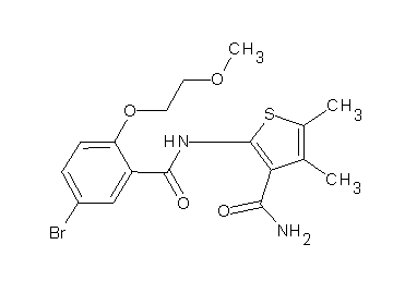 2-{[5-bromo-2-(2-methoxyethoxy)benzoyl]amino}-4,5-dimethyl-3-thiophenecarboxamide