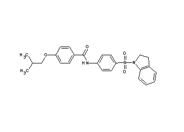 N-[4-(2,3-dihydro-1H-indol-1-ylsulfonyl)phenyl]-4-isobutoxybenzamide