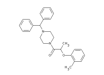 1-(diphenylmethyl)-4-[2-(2-methylphenoxy)propanoyl]piperazine