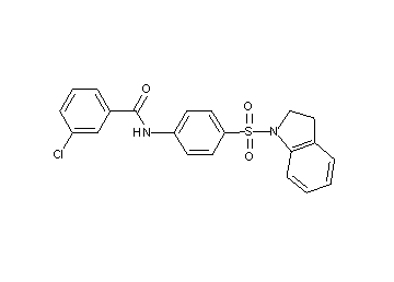 3-chloro-N-[4-(2,3-dihydro-1H-indol-1-ylsulfonyl)phenyl]benzamide