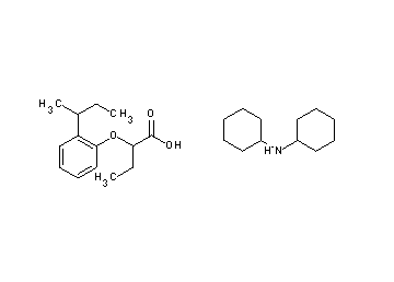 2-(2-sec-butylphenoxy)butanoic acid - N-cyclohexylcyclohexanamine (1:1)