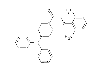 1-[(2,6-dimethylphenoxy)acetyl]-4-(diphenylmethyl)piperazine - Click Image to Close
