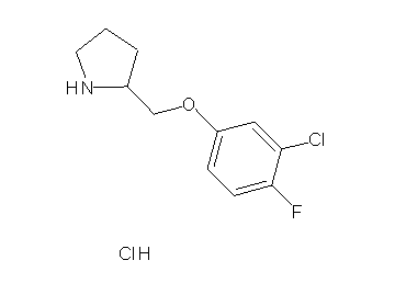 2-[(3-chloro-4-fluorophenoxy)methyl]pyrrolidine hydrochloride