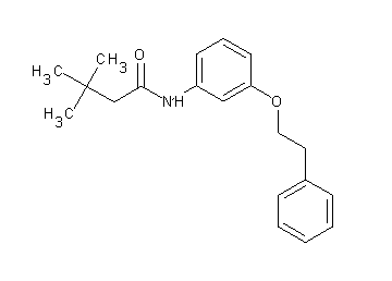 3,3-dimethyl-N-[3-(2-phenylethoxy)phenyl]butanamide