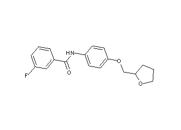 3-fluoro-N-[4-(tetrahydro-2-furanylmethoxy)phenyl]benzamide