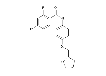 2,4-difluoro-N-[4-(tetrahydro-2-furanylmethoxy)phenyl]benzamide