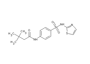 3,3-dimethyl-N-{4-[(1,3-thiazol-2-ylamino)sulfonyl]phenyl}butanamide