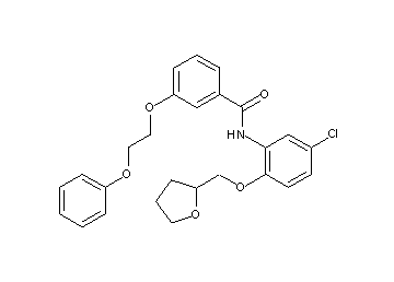 N-[5-chloro-2-(tetrahydro-2-furanylmethoxy)phenyl]-3-(2-phenoxyethoxy)benzamide