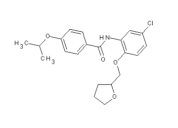 N-[5-chloro-2-(tetrahydro-2-furanylmethoxy)phenyl]-4-isopropoxybenzamide