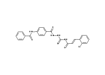 N-(4-{[2-({[3-(2-chlorophenyl)acryloyl]amino}carbonothioyl)hydrazino]carbonyl}phenyl)benzamide