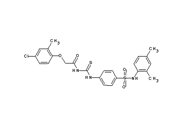 2-(4-chloro-2-methylphenoxy)-N-{[(4-{[(2,4-dimethylphenyl)amino]sulfonyl}phenyl)amino]carbonothioyl}acetamide