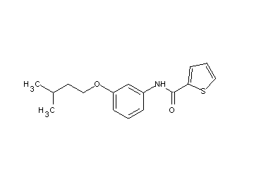 N-[3-(3-methylbutoxy)phenyl]-2-thiophenecarboxamide
