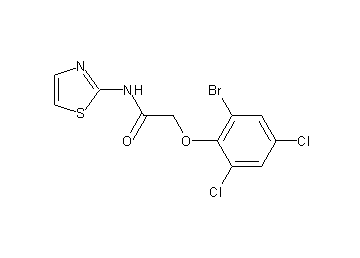 2-(2-bromo-4,6-dichlorophenoxy)-N-1,3-thiazol-2-ylacetamide