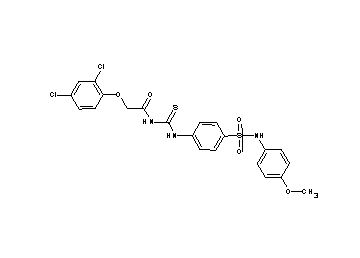 2-(2,4-dichlorophenoxy)-N-{[(4-{[(4-methoxyphenyl)amino]sulfonyl}phenyl)amino]carbonothioyl}acetamide