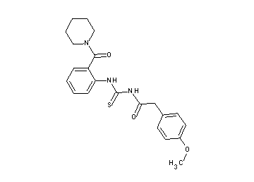 2-(4-methoxyphenyl)-N-({[2-(1-piperidinylcarbonyl)phenyl]amino}carbonothioyl)acetamide