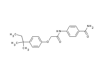4-({[4-(1,1-dimethylpropyl)phenoxy]acetyl}amino)benzamide