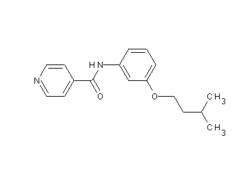 N-[3-(3-methylbutoxy)phenyl]isonicotinamide