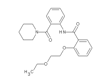 2-(2-ethoxyethoxy)-N-[2-(1-piperidinylcarbonyl)phenyl]benzamide