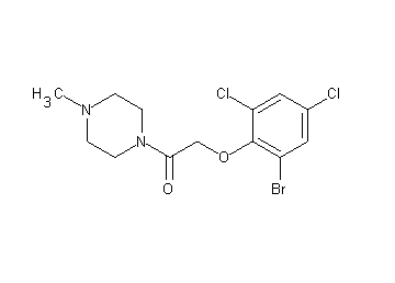 1-[(2-bromo-4,6-dichlorophenoxy)acetyl]-4-methylpiperazine