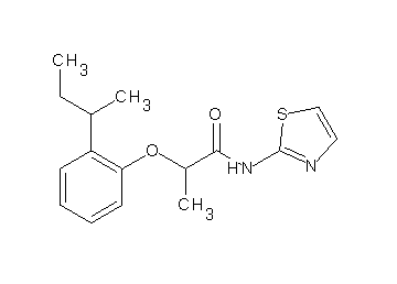 2-(2-sec-butylphenoxy)-N-1,3-thiazol-2-ylpropanamide