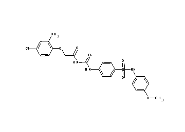 2-(4-chloro-2-methylphenoxy)-N-{[(4-{[(4-methoxyphenyl)amino]sulfonyl}phenyl)amino]carbonothioyl}acetamide