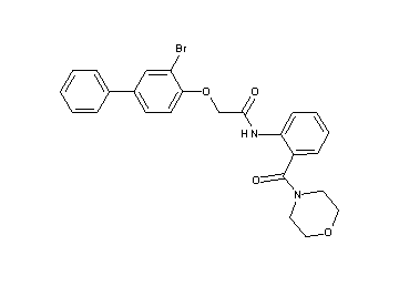 2-[(3-bromo-4-biphenylyl)oxy]-N-[2-(4-morpholinylcarbonyl)phenyl]acetamide
