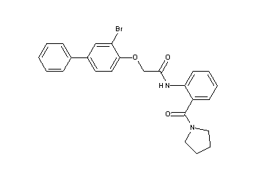 2-[(3-bromo-4-biphenylyl)oxy]-N-[2-(1-pyrrolidinylcarbonyl)phenyl]acetamide
