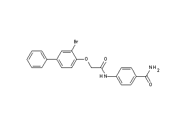 4-({[(3-bromo-4-biphenylyl)oxy]acetyl}amino)benzamide