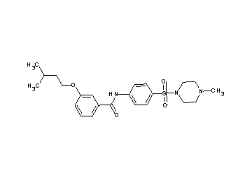 3-(3-methylbutoxy)-N-{4-[(4-methyl-1-piperazinyl)sulfonyl]phenyl}benzamide - Click Image to Close