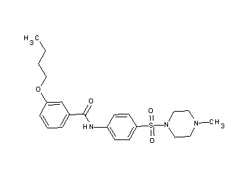 3-butoxy-N-{4-[(4-methyl-1-piperazinyl)sulfonyl]phenyl}benzamide