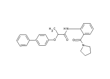 2-(4-biphenylyloxy)-N-[2-(1-pyrrolidinylcarbonyl)phenyl]propanamide