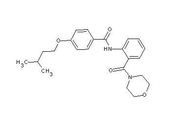 4-(3-methylbutoxy)-N-[2-(4-morpholinylcarbonyl)phenyl]benzamide