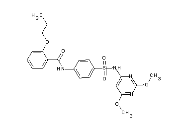 N-(4-{[(2,6-dimethoxy-4-pyrimidinyl)amino]sulfonyl}phenyl)-2-propoxybenzamide - Click Image to Close