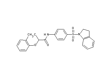 2-(2-chlorophenoxy)-N-[4-(2,3-dihydro-1H-indol-1-ylsulfonyl)phenyl]propanamide