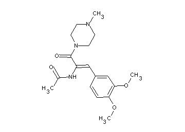 N-{2-(3,4-dimethoxyphenyl)-1-[(4-methyl-1-piperazinyl)carbonyl]vinyl}acetamide