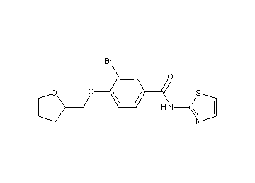 3-bromo-4-(tetrahydro-2-furanylmethoxy)-N-1,3-thiazol-2-ylbenzamide
