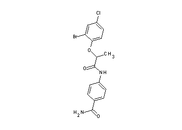 4-{[2-(2-bromo-4-chlorophenoxy)propanoyl]amino}benzamide