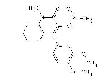 2-(acetylamino)-N-cyclohexyl-3-(3,4-dimethoxyphenyl)-N-methylacrylamide