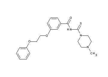 N-[(4-methyl-1-piperazinyl)carbonothioyl]-3-(2-phenoxyethoxy)benzamide - Click Image to Close