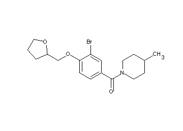 1-[3-bromo-4-(tetrahydro-2-furanylmethoxy)benzoyl]-4-methylpiperidine