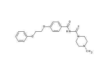 N-[(4-methyl-1-piperazinyl)carbonothioyl]-4-(2-phenoxyethoxy)benzamide - Click Image to Close