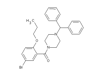 1-(5-bromo-2-propoxybenzoyl)-4-(diphenylmethyl)piperazine