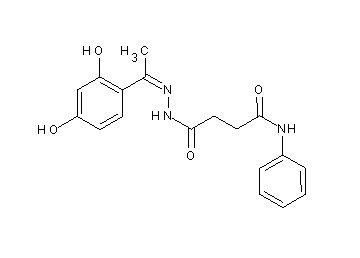 4-{2-[1-(2,4-dihydroxyphenyl)ethylidene]hydrazino}-4-oxo-N-phenylbutanamide