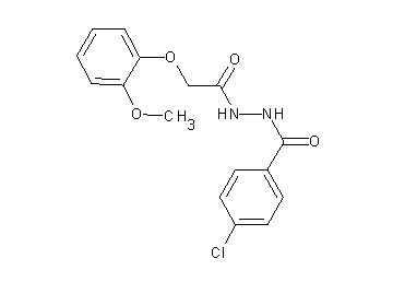 4-chloro-N'-[(2-methoxyphenoxy)acetyl]benzohydrazide - Click Image to Close
