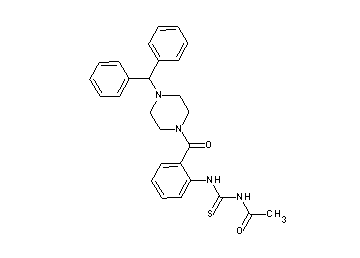 N-{[(2-{[4-(diphenylmethyl)-1-piperazinyl]carbonyl}phenyl)amino]carbonothioyl}acetamide