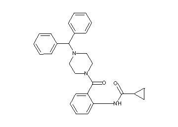 N-(2-{[4-(diphenylmethyl)-1-piperazinyl]carbonyl}phenyl)cyclopropanecarboxamide