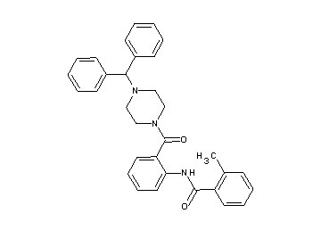 N-(2-{[4-(diphenylmethyl)-1-piperazinyl]carbonyl}phenyl)-2-methylbenzamide