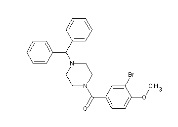 1-(3-bromo-4-methoxybenzoyl)-4-(diphenylmethyl)piperazine 1-(3-bromo-4-methoxybenzoyl)-4-(diphenylmethyl)piperazine
