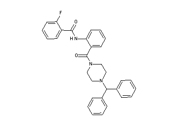 N-(2-{[4-(diphenylmethyl)-1-piperazinyl]carbonyl}phenyl)-2-fluorobenzamide